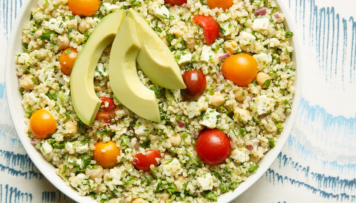 Greek Quinoa and Avocados