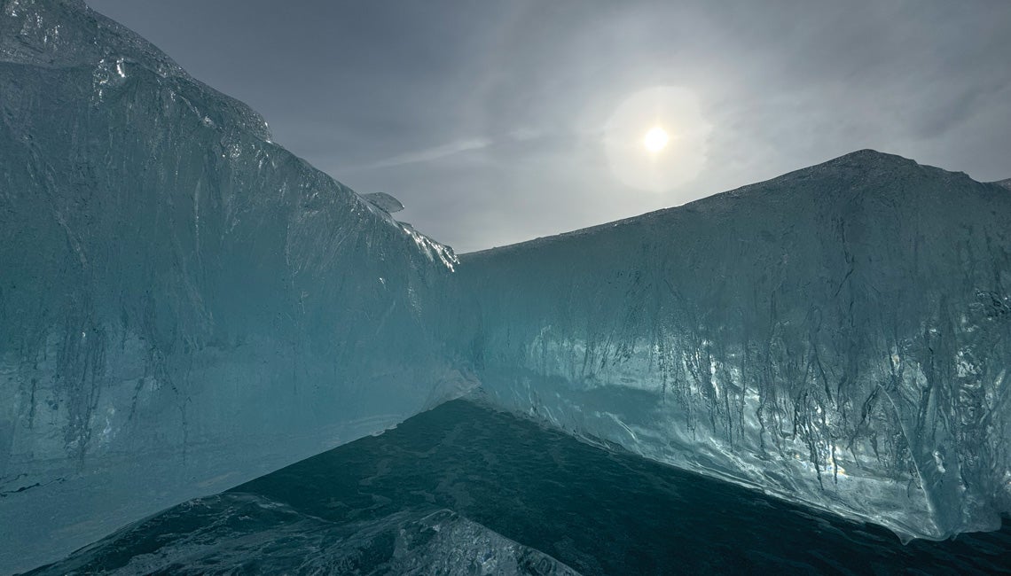 A massive block of ice in Ohio