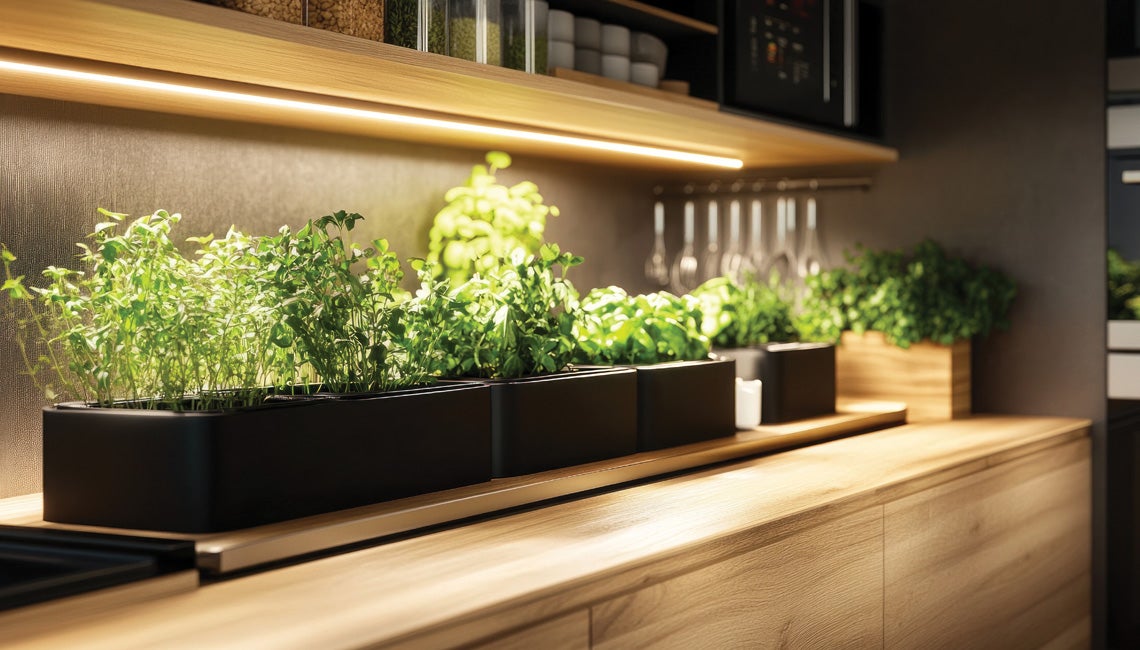 Indoor herb growing station