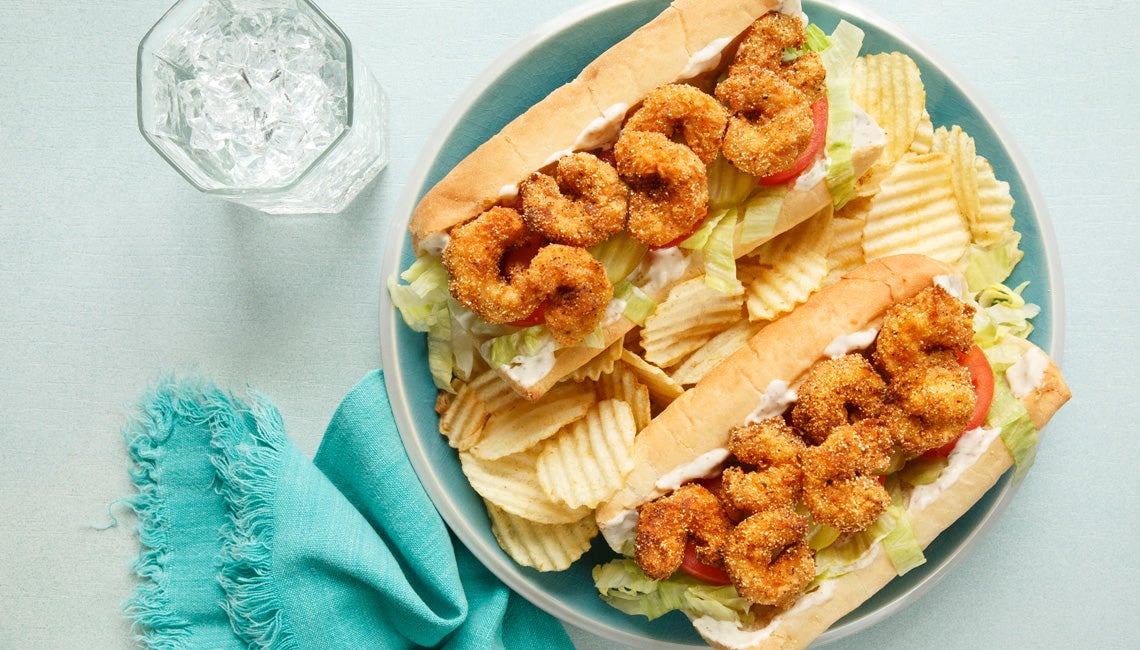 Dressed Shrimp Po'Boy