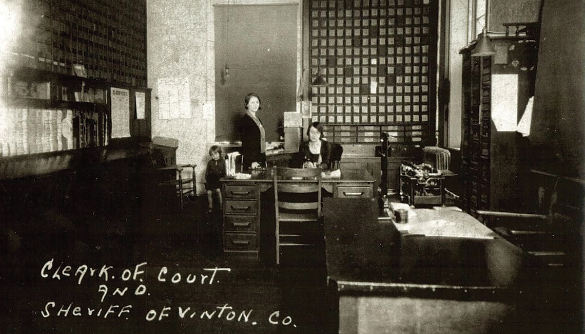 Vinton County sherriff's office with Maude Collins