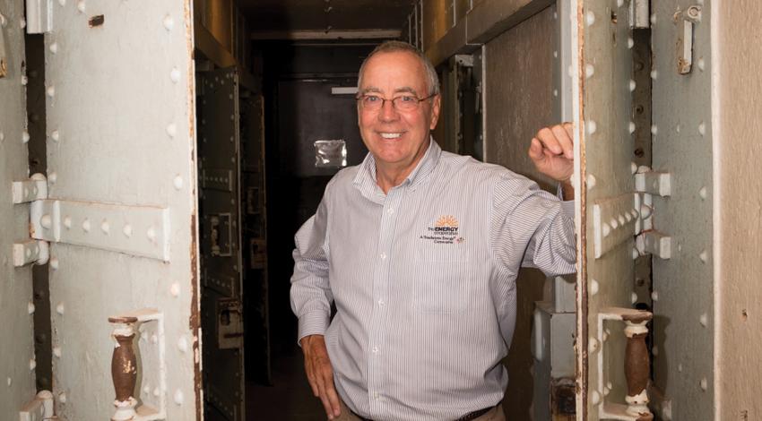 Nelson Smith stands inside the Old Licking County Historic Jail