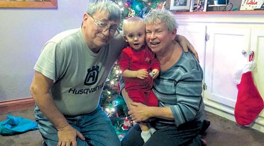 Judy and Larry Mercer with granddaughter, Lily.