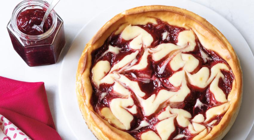 Raspberry Swirl Cheesecake