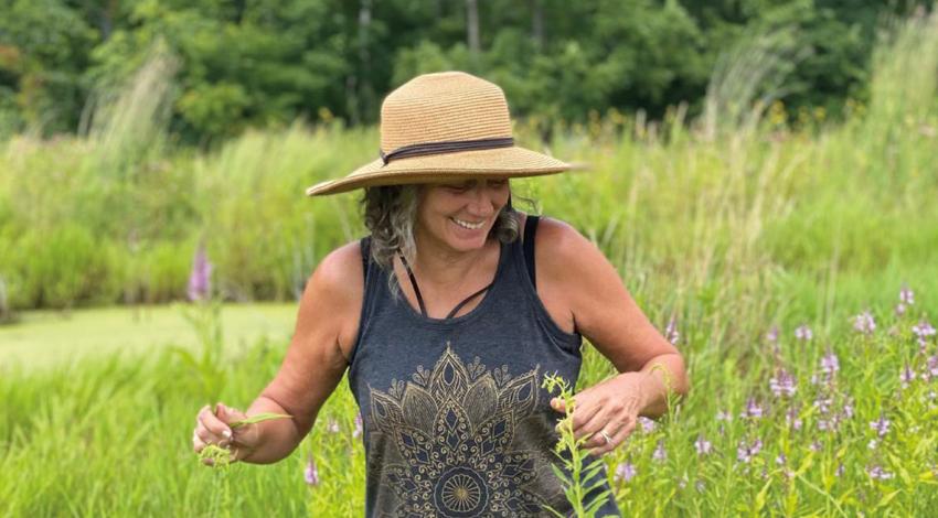 Jackie Driscoll explores her 8-acre pollinator garden in Lorain County. A master gardener volunteer, she’d been gardening since she was 8. 