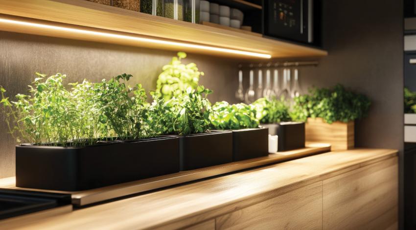 Indoor herb growing station