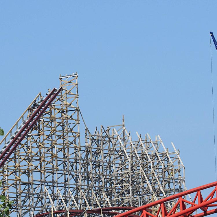roller coaster under construction