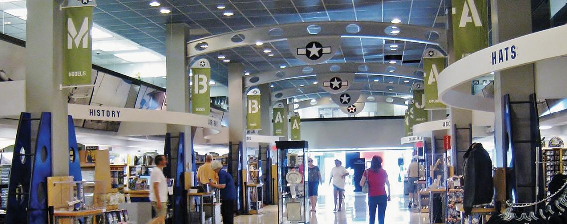 A photo of the National Museum of the United States Air Force gift shop.