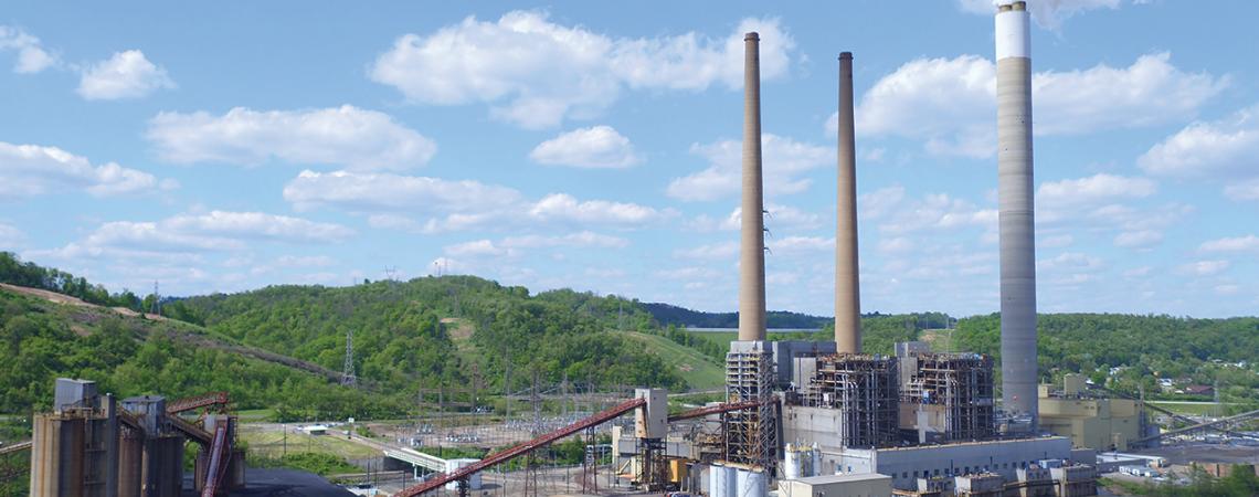 A landscape shot of Cardinal Power Plant