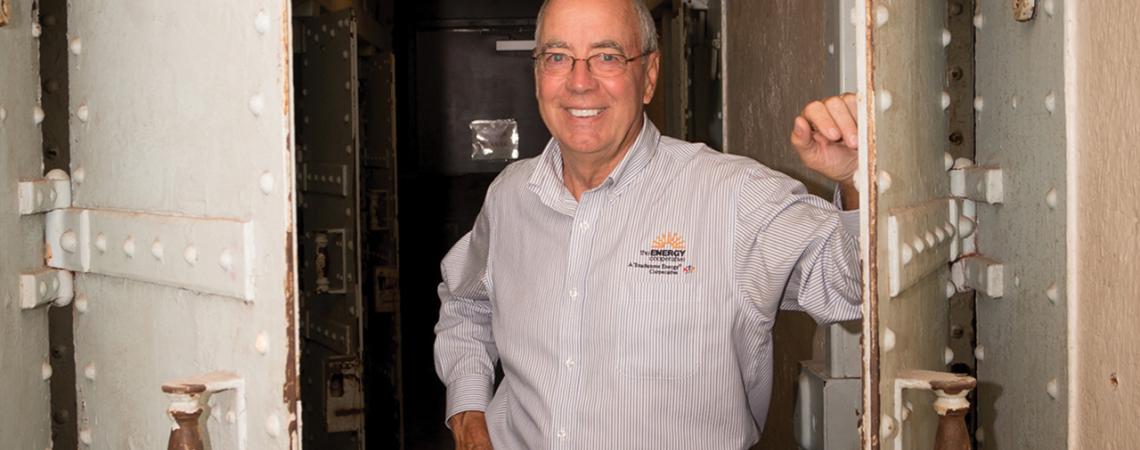 Nelson Smith stands inside the Old Licking County Historic Jail