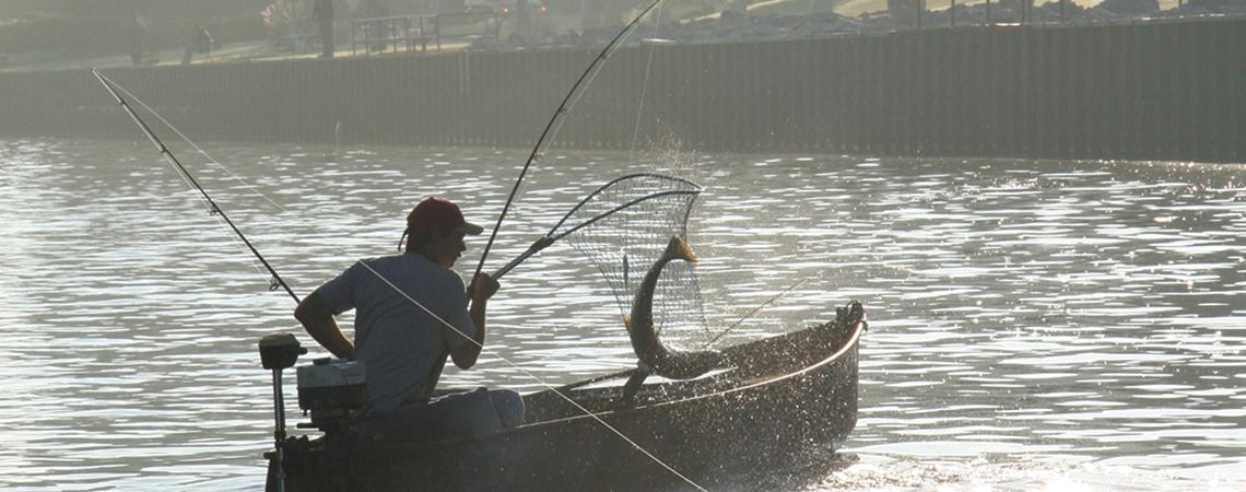 Fisherman in a boat