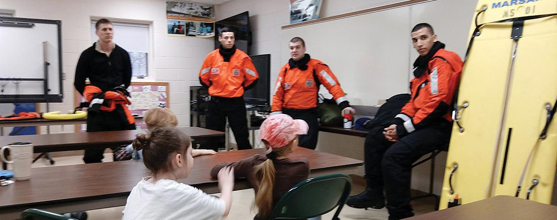 Coast guard visits school