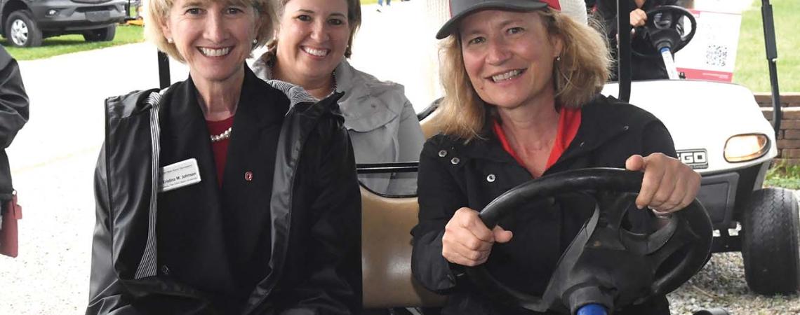 Cathann Kress with OSU President Kristina Johnson and others.