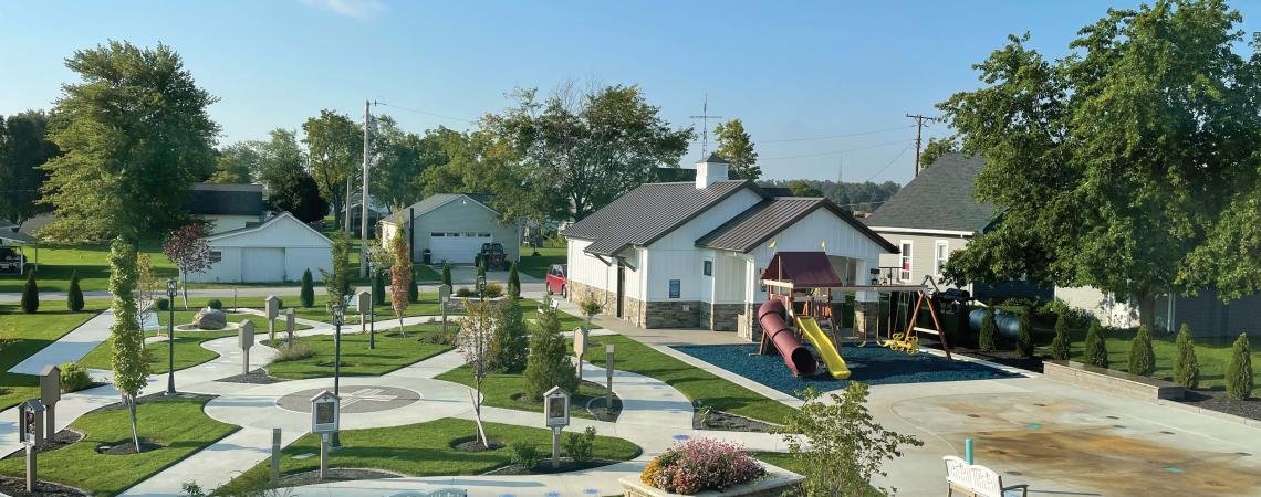 Overhead shot of Do Good grounds.