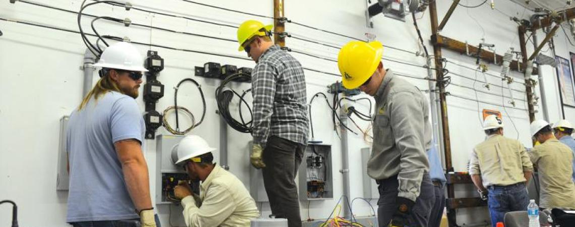 Attendees of the Ohio Farm Bureau's  ExploreAg event get an up-close look at the profession at the Central Ohio Lineworker Training Facility in Mount Gilead.