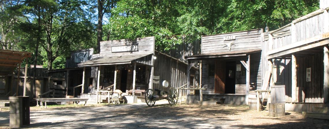 More than 30 buildings sit on 2 acres at Dogwood Pass, offering a full day of activities for visitors. 