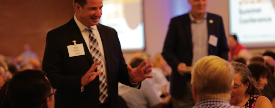 Tim Street (left) was one of Ohio’s first Leadership Edge participants. He later moved into a role in which he ran the program, and has recently been hired as president and general manager at Logan County Electric Cooperative in Bellefontaine.