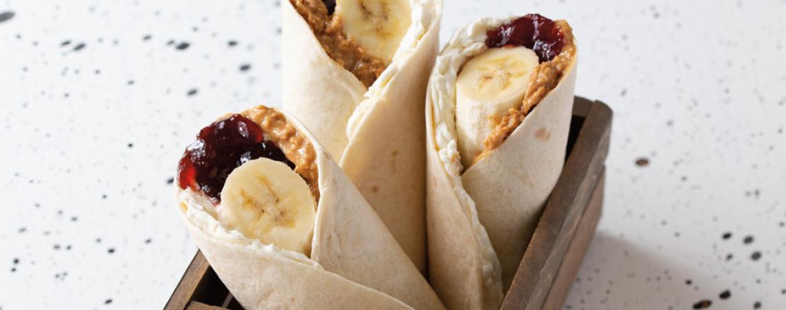 Banana PB&J Wrap