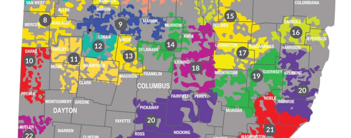 Ohio's electric cooperative service territories