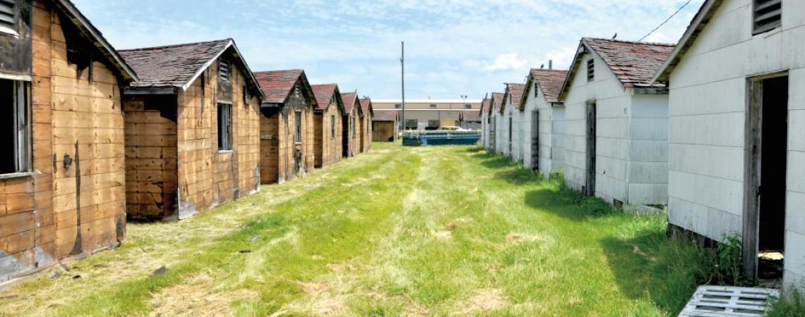 Many of the buildings that housed prisoners at Camp Perry still stand today.