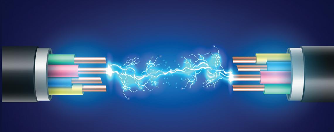 Electrical wire with current