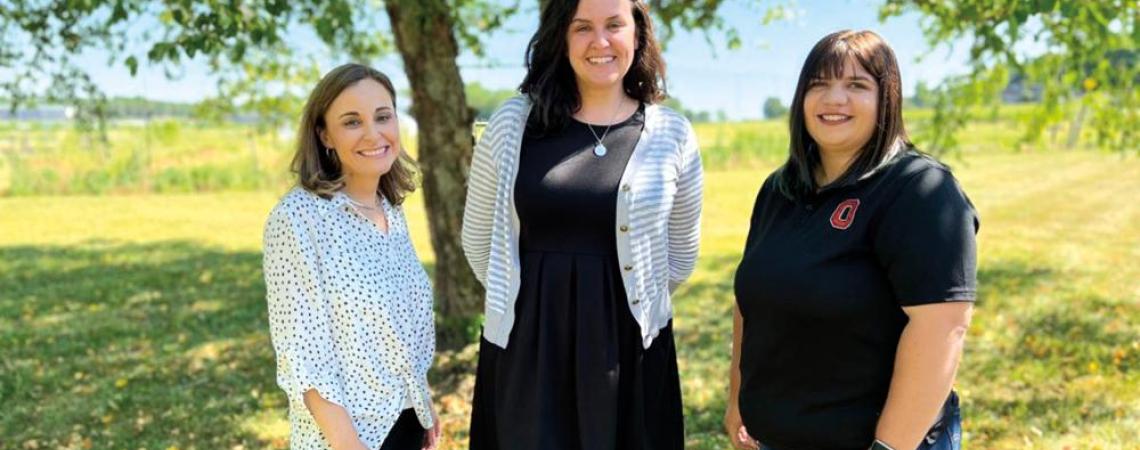 OSU’s Center for Cooperatives works with businesses throughout the state. The team includes (from left to right) Melissa Whitt, program specialist;  Hannah Scott, program director; and Samantha Black, program coordinator.