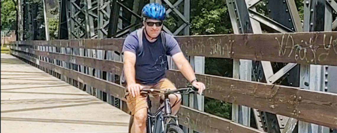 Hocking Hills Bike Rentals offers e-bikes both for cruising rail trails and for mountain biking.