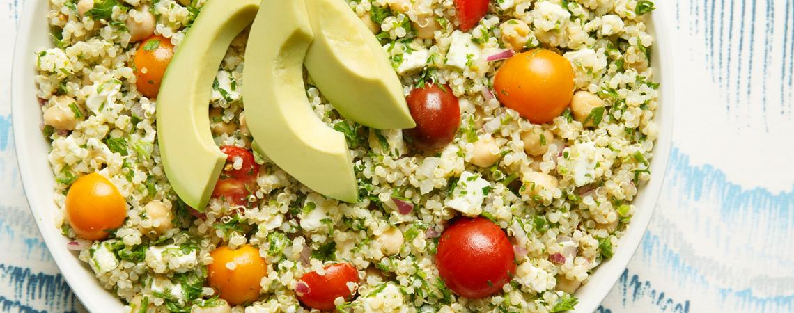 Greek Quinoa and Avocados