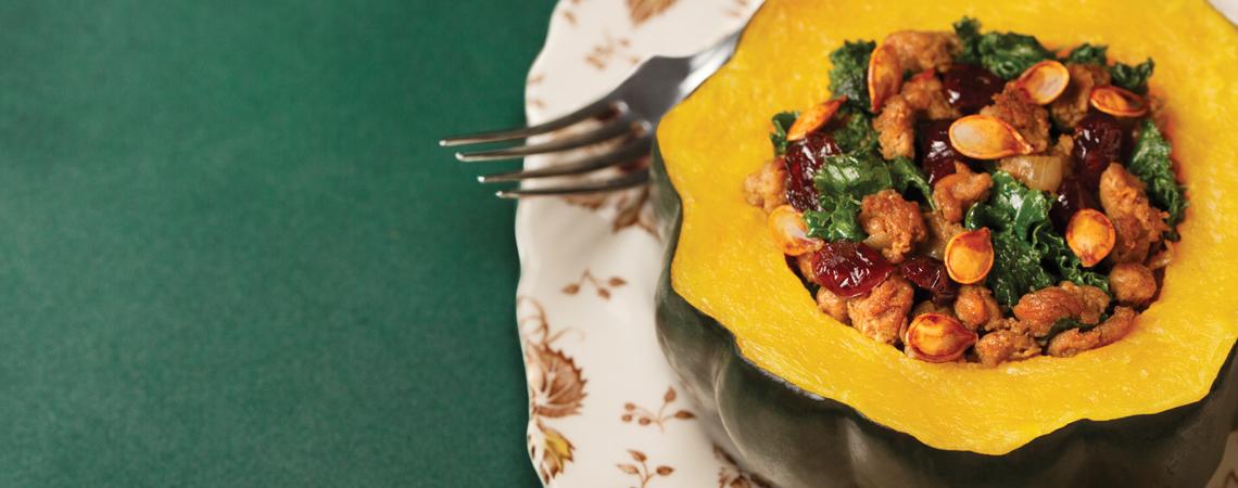 Savory Sausage Acorn Squash