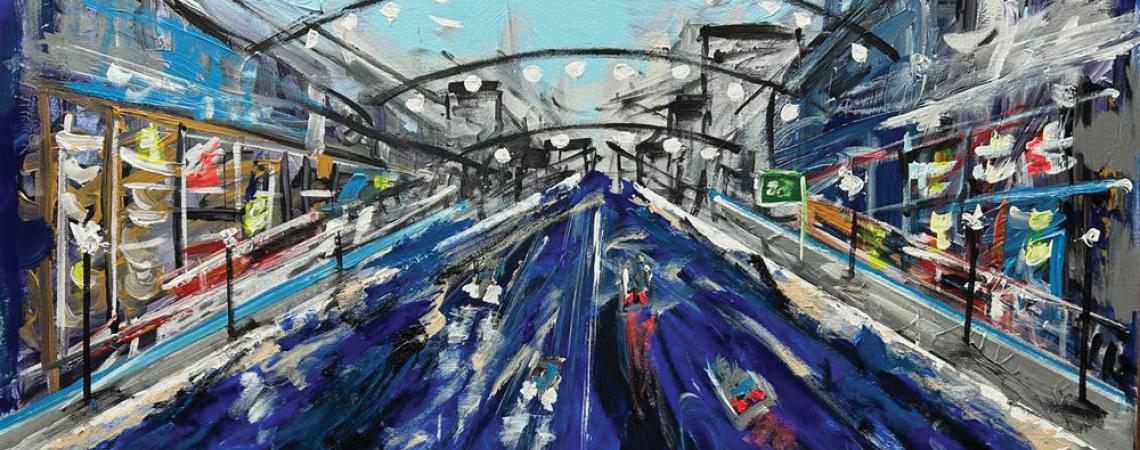 Mac Worthington painting of the Short North Mac Worthington painting