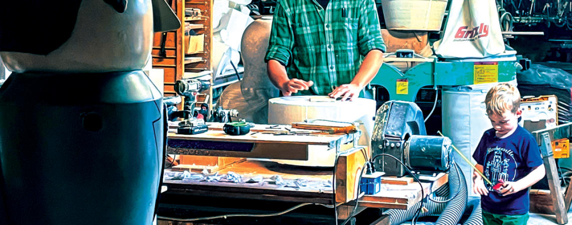 Brodie Stutzman building a nutcracker by hand