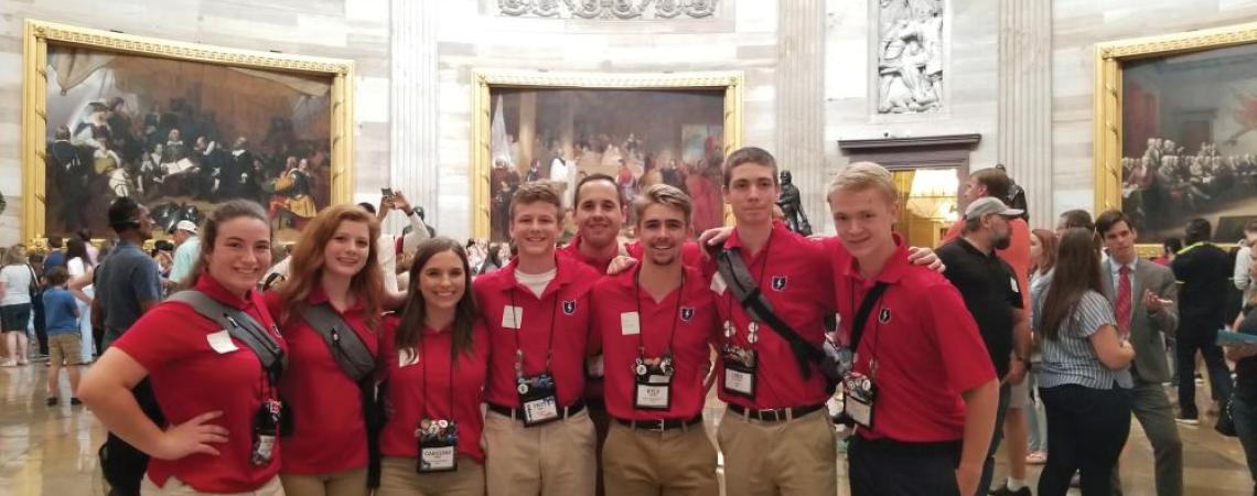 Ohio Youth Tour delegates in the U.S. Capitol