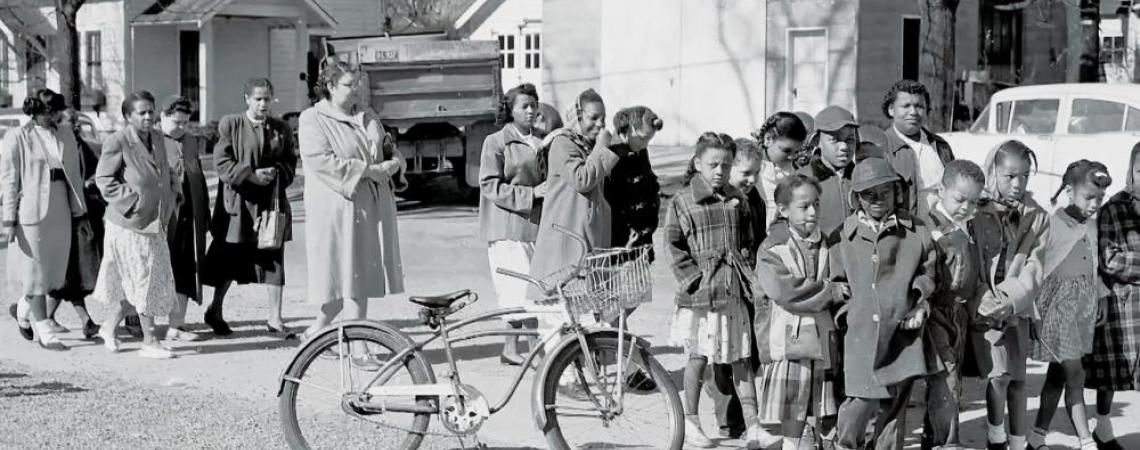 Hillsboro mothers and their children marching for their right to an equal education
