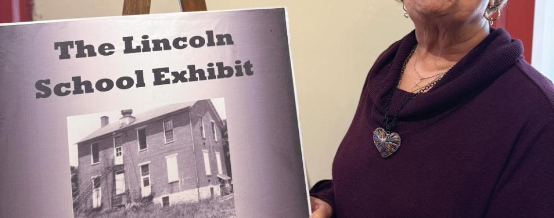 Eleanor Curtis Cumberland at The Lincoln School Exhibit at the Highland County Historical Society