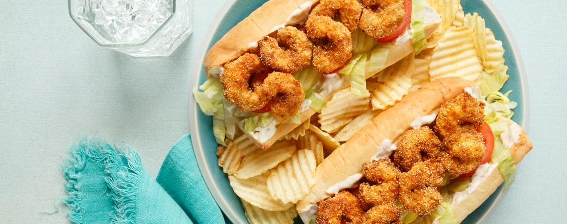 Dressed Shrimp Po'Boy