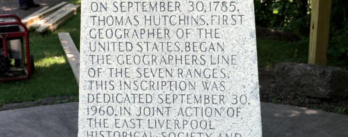 A monument in Ohio that commemorates three Jeffersonian ideals that were pivotal to the Land Ordinance