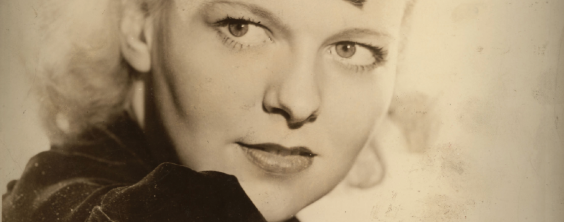 A black and white image of Dorothy Sloop